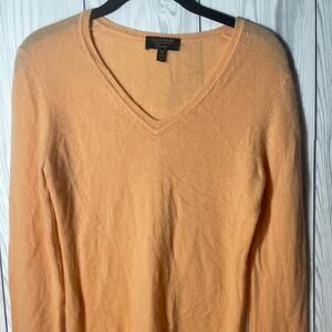 100% Cashmere, Charter Club Luxury,  Peach Pullover Sweater size XS